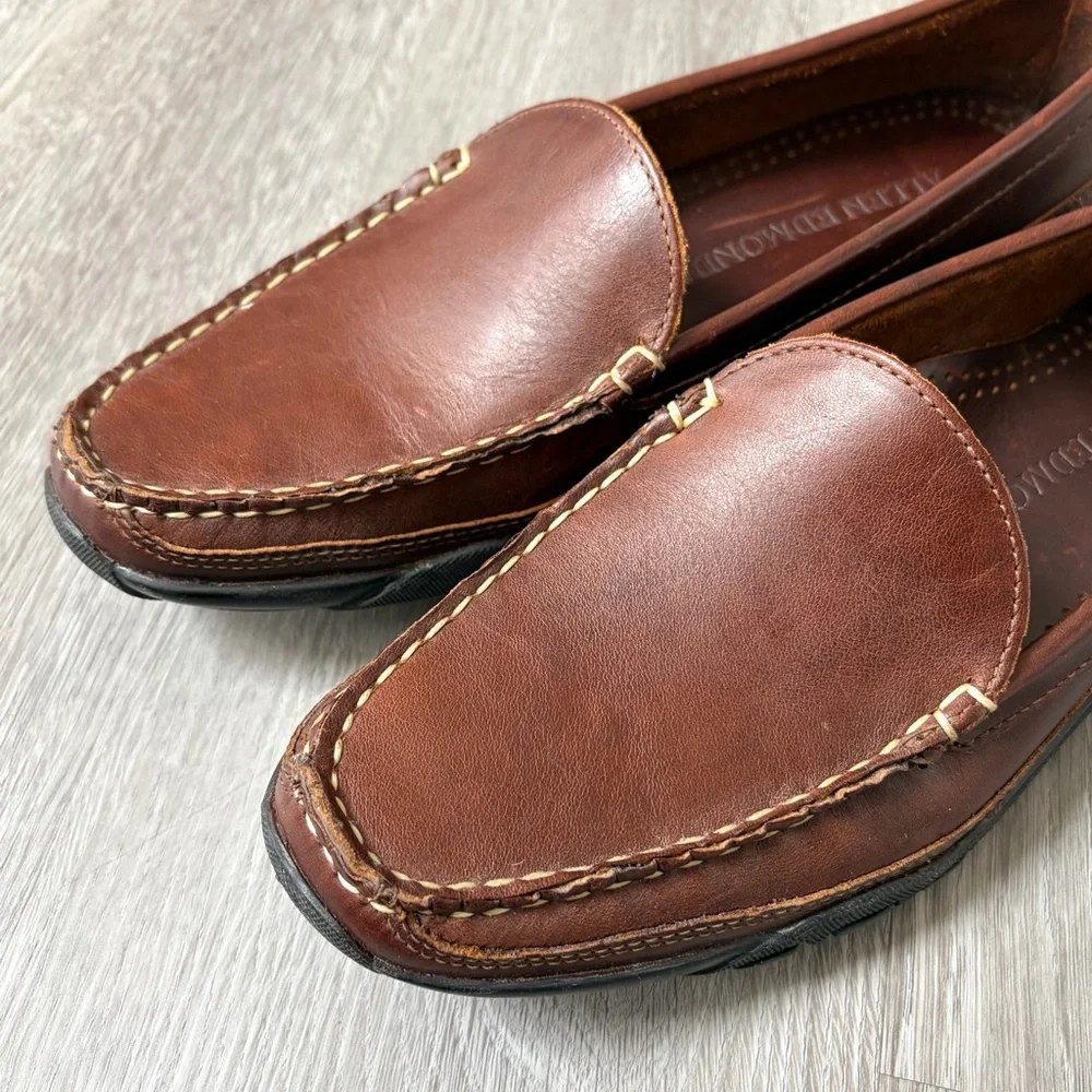 Allen Edmonds Boulder Venetian Driving Moccasin Men's Size 9.5 Brown Excellent